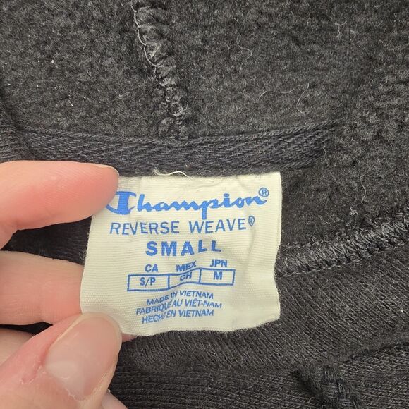 Women's Champion Black & Gray NEBRASKA Oversized Cropped Hoodie | Size Small - Picture 10 of 11